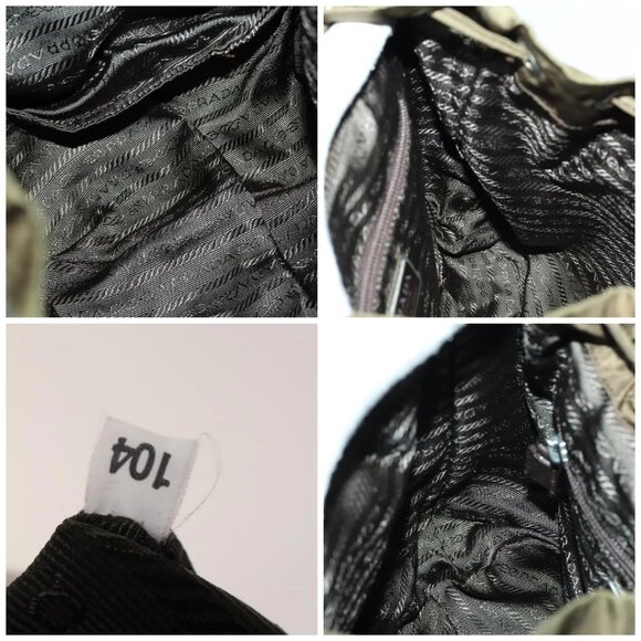 PRADA Backpack Nylon Khaki Silver Auth 140624 - Picture 15 of 16